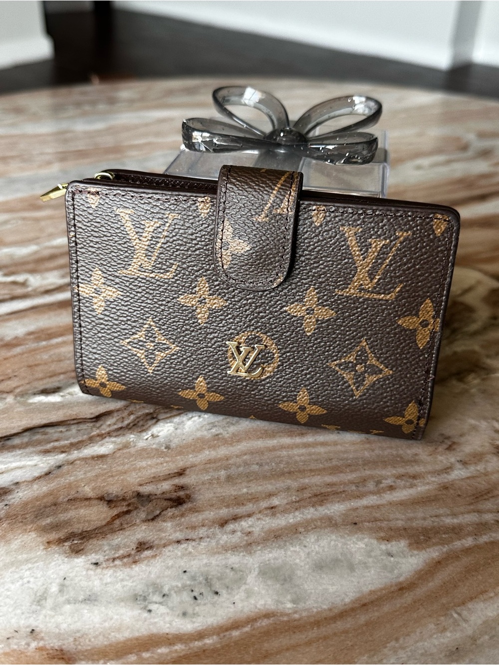Louis Vuitton Monogram Canvas Brown & Gold Small Wallet